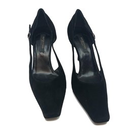 Sergio Rossi Pumps aus schwarzem Wildleder Größe 39