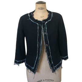 Zadig & Voltaire Gaspard Deluxe Jacke Schwarz Blau