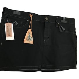 Falda de denim negro Ralph Lauren Talla 40