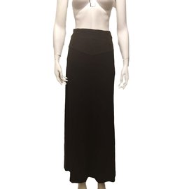 Falda larga Georges Rech marrón oscuro talla 38
