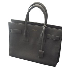 Yves Saint Laurent Sac du Jour en cuir gris