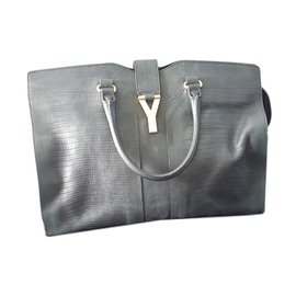 Sac à main Yves Saint Laurent en cuir noir