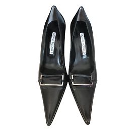 Luciano Padovan Black Leather Pumps Size 36