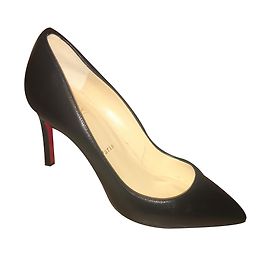 Christian Louboutin Pumps aus schwarzem Leder 37.5