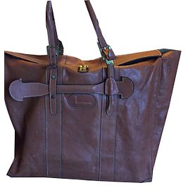 Borsa da viaggio Lancel in pelle marrone