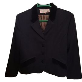 Bonpoint Blazer aus Wolle marineblau