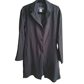 Issey Miyake Pleats Please Lange Jacke Grau