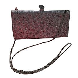 Pochette Jimmy Choo Paillette Rosa Paglia