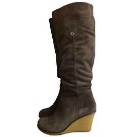 Geox Botas de couro de camurça genuínas