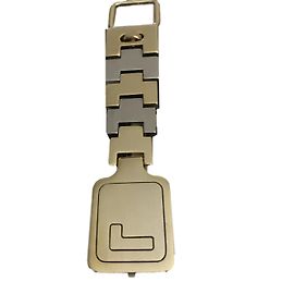 Lancel Taschenanhänger aus Gold und Stahl
