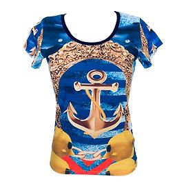 Camiseta Philipp Plein azul de algodón XS