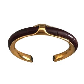 Hermès Rush bracelet vermeil burgundy