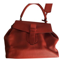 Borsa a mano Lancel Charlie in pelle rossa