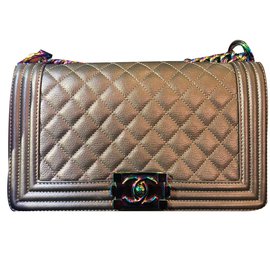 Borsa Chanel Bronze Mermaid Boy in Old medium e Rainbow Hardware