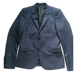 Completo blu in lana pied de poule The Kooples