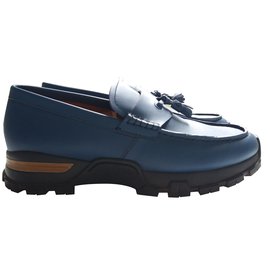 Mocassini Ermenegildo Zegna in pelle blu