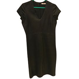 Zapa Kleid aus schwarzem Lammleder
