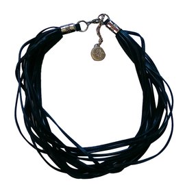 Collana Lancel Nera in Metallo
