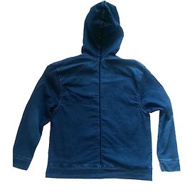 The Kooples Sport Jeansjacke Blau mit Kapuze Größe M