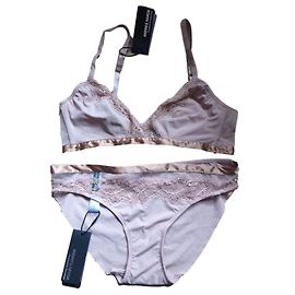 Set di lingerie beige in poliammide Andres Sarda