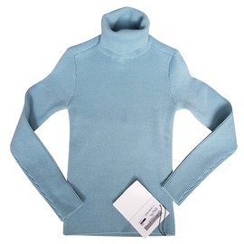 Balenciaga Hellblauer Wollpullover mit offenem Rücken