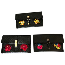Autre Marque Pochette in similpelle nera