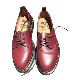 Schnürschuhe aus Leder dunkelrot 38 - Autre Marque