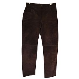 Autre Marque Pantalones Mexico Solo de cuero marrón