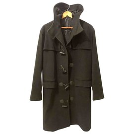 Givenchy Men Wool and Cashmere Coat Dark Blue