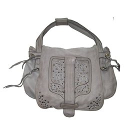 Borsa in pelle Zadig & Voltaire con borchie Grigia
