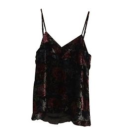 The Kooples Velours Top mit Blumenmuster