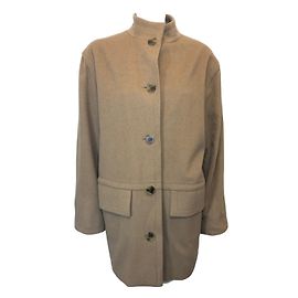 Abrigo Céline de lana beige caramelo 40FR