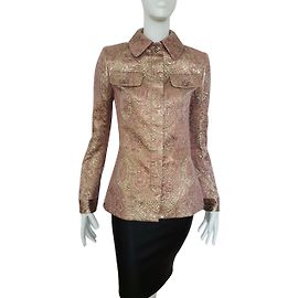 Chaqueta Iceberg de lana y seda dorada Talla 42