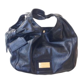 Borsa Valentino Cloud Bow Hobo in pelle nera