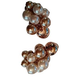 Brincos de esfera banhados a ouro Oscar de la Renta
