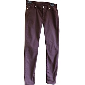 7 For All Mankind Vaqueros The Skinny Rojo Oscuro