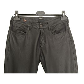 Pantalones rectos de cuero negro Notify