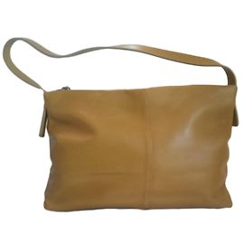 Agnès b. Reisehandtasche aus Lammleder Beige