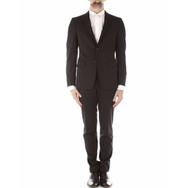 Completo Prada Slim 2 Bottoni Blu Scuro Lana