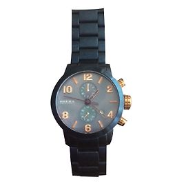Autre Marque BW1S1BL23N Uhr aus Stahl Blau Gold Quarz
