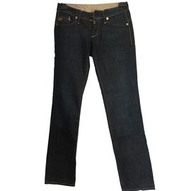 Jeans rectos G-Star azul oscuro de algodón - Autre Marque