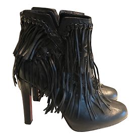 Jean Michel Cazabat Fransen Stiefeletten Leder Schwarz
