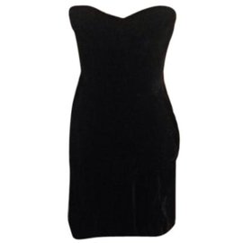 Vestido bustier Marc by Marc Jacobs de terciopelo negro