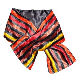 Sciarpa di velluto multicolore Bordeaux Senape Castagna - Autre Marque