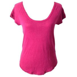 Camiseta Iro de lino color frambuesa