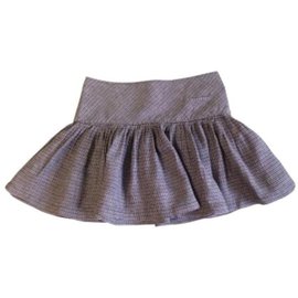 Falda plisada Isabel Marant azul gris algodón talla 2