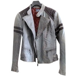 Jean Paul Gaultier Damen Leder Bikerjacke