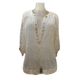 Tunique en coton Zadig & Voltaire Crème Bleu Clair