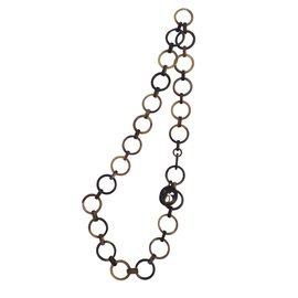 Collana lunga in corno marrone chiaro - Autre Marque