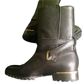 Stivaletti in pelle nera Uterque Taglia 38